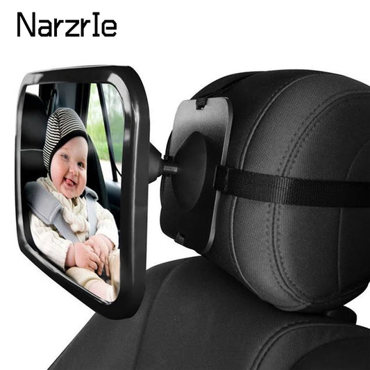 BunBun Wonders™ Baby Car Mirror – Adjustable Rear-Facing Headrest Mirror for Infant Safety