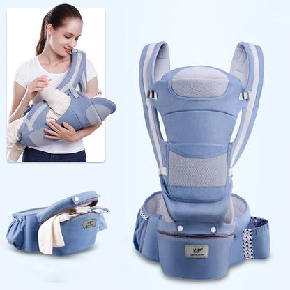 BunBun Wonders™ Ergonomic Baby Carrier with Hipseat – 6-in-1 Front, Back & Side Carry for Newborns & Toddlers