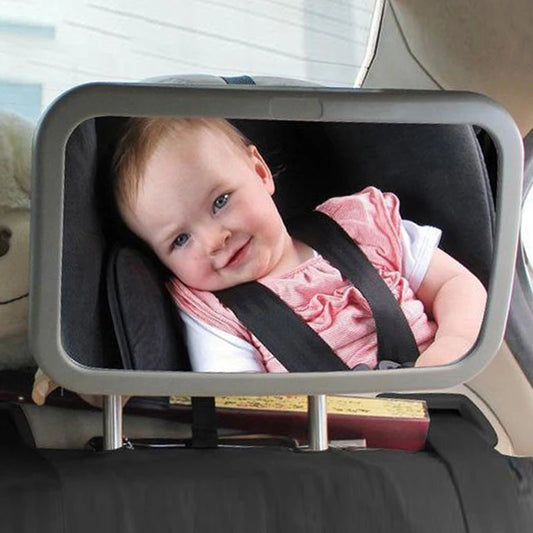 BunBun Wonders™ Baby Car Mirror – Adjustable Rear-Facing Headrest Mirror for Infant Safety