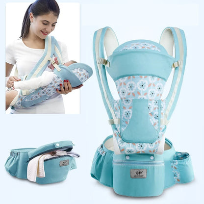 BunBun Wonders™ Ergonomic Baby Carrier with Hipseat – 6-in-1 Front, Back & Side Carry for Newborns & Toddlers