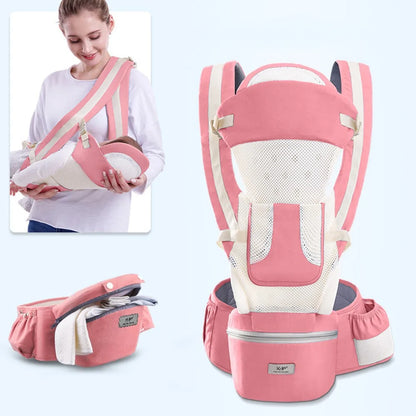 BunBun Wonders™ Ergonomic Baby Carrier with Hipseat – 6-in-1 Front, Back & Side Carry for Newborns & Toddlers