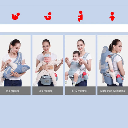 BunBun Wonders™ Ergonomic Baby Carrier with Hipseat – 6-in-1 Front, Back & Side Carry for Newborns & Toddlers