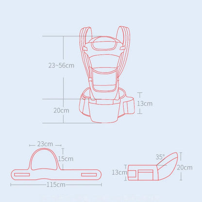 BunBun Wonders™ Ergonomic Baby Carrier with Hipseat – 6-in-1 Front, Back & Side Carry for Newborns & Toddlers