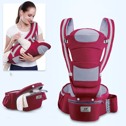 BunBun Wonders™ Ergonomic Baby Carrier with Hipseat – 6-in-1 Front, Back & Side Carry for Newborns & Toddlers