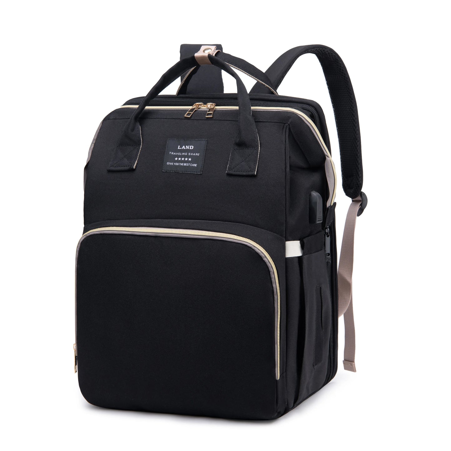 BunBun Wonders™ 3-in-1 Baby Diaper Bag, Travel Crib & Changing Station