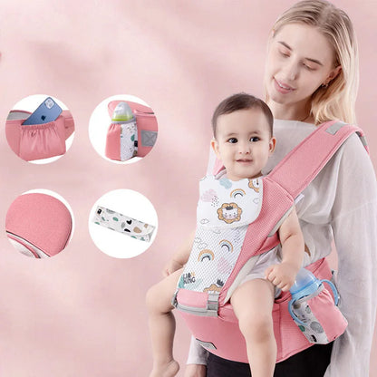 BunBun Wonders™ Ergonomic Baby Carrier with Hipseat – 6-in-1 Front, Back & Side Carry for Newborns & Toddlers