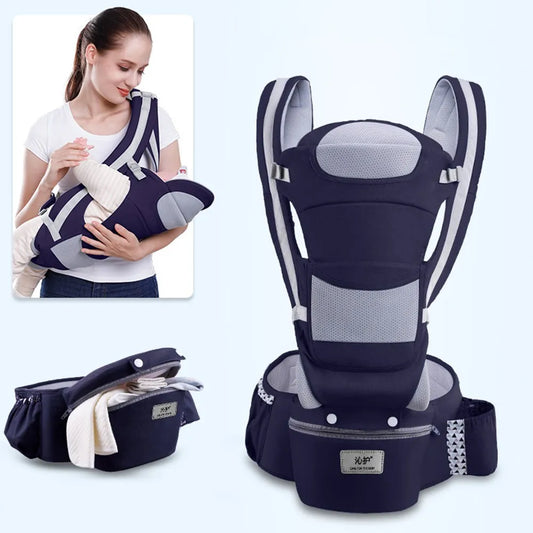 BunBun Wonders™ Ergonomic Baby Carrier with Hipseat – 6-in-1 Front, Back & Side Carry for Newborns & Toddlers