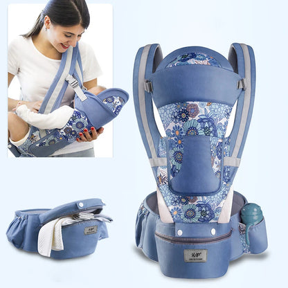 BunBun Wonders™ Ergonomic Baby Carrier with Hipseat – 6-in-1 Front, Back & Side Carry for Newborns & Toddlers